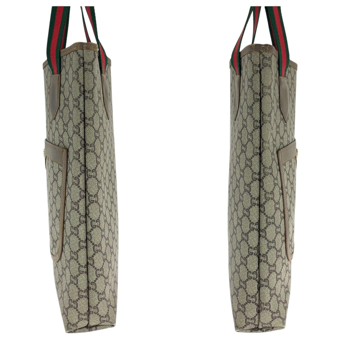 16667
GUCCI グッチ ヴィンテージ オールドグッチ シェリーライン GGプラス ベージュ ブラウン ゴールド金具 GGスプリームキャンバス トートバッグ ショルダーバッグ  レディース