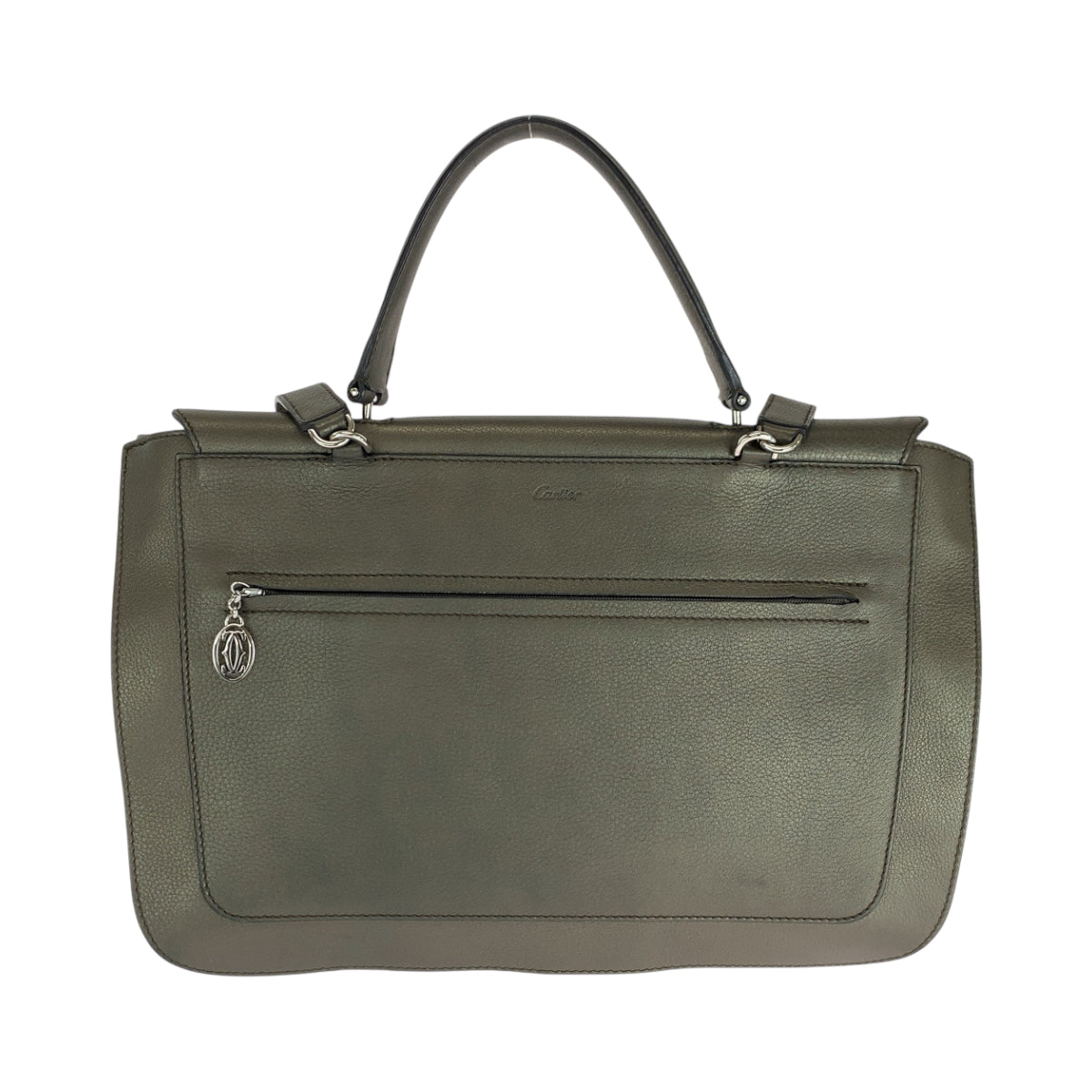 16668
CARTIER カルティエ マルチェロ ドゥ カルティエ ブラウン シルバー金具 レザー L1001529 ショルダーバッグ ハンドバッグ 2way  レディース ABP54