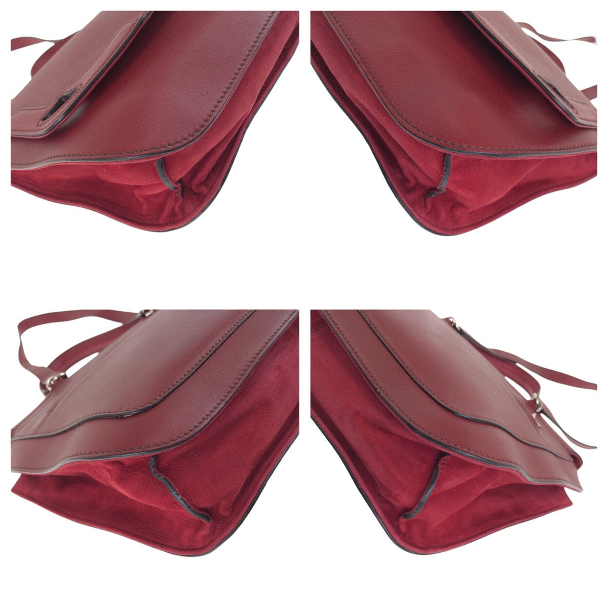 16669
CARTIER カルティエ マルチェロ ドゥ カルティエ サッチェルバッグ ワインレッド ボルドー シルバー金具 レザー ハンドバッグ ショルダーバッグ 2way  レディース ABP55