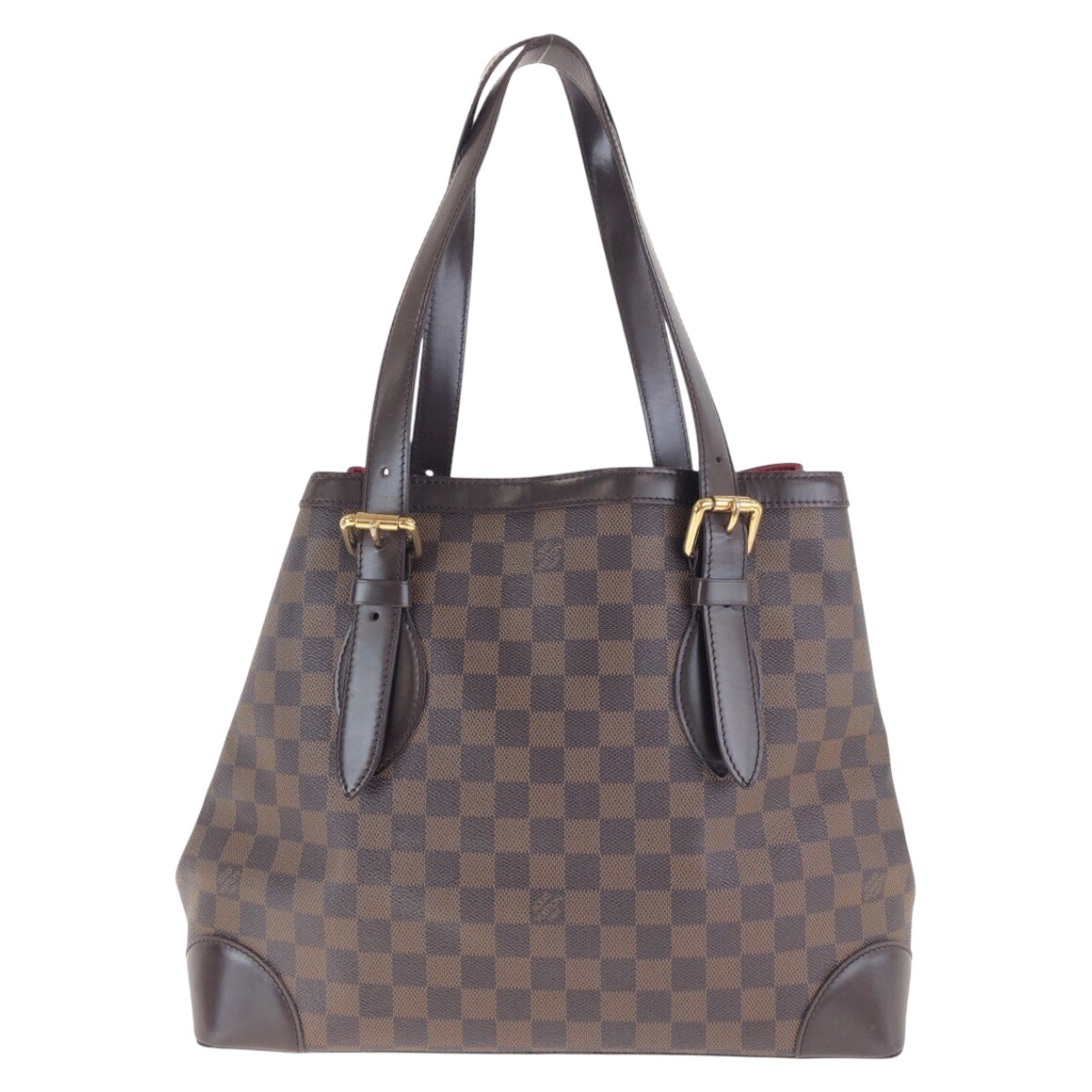 16674
LOUIS VUITTON ルイヴィトン ダミエ ハムステッド MM ブラウン ゴールド金具 PVC / レザー N51204 トートバッグ ショルダーバッグ  レディース ABP67