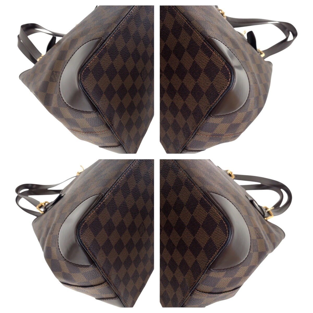 16674
LOUIS VUITTON ルイヴィトン ダミエ ハムステッド MM ブラウン ゴールド金具 PVC / レザー N51204 トートバッグ ショルダーバッグ  レディース ABP67