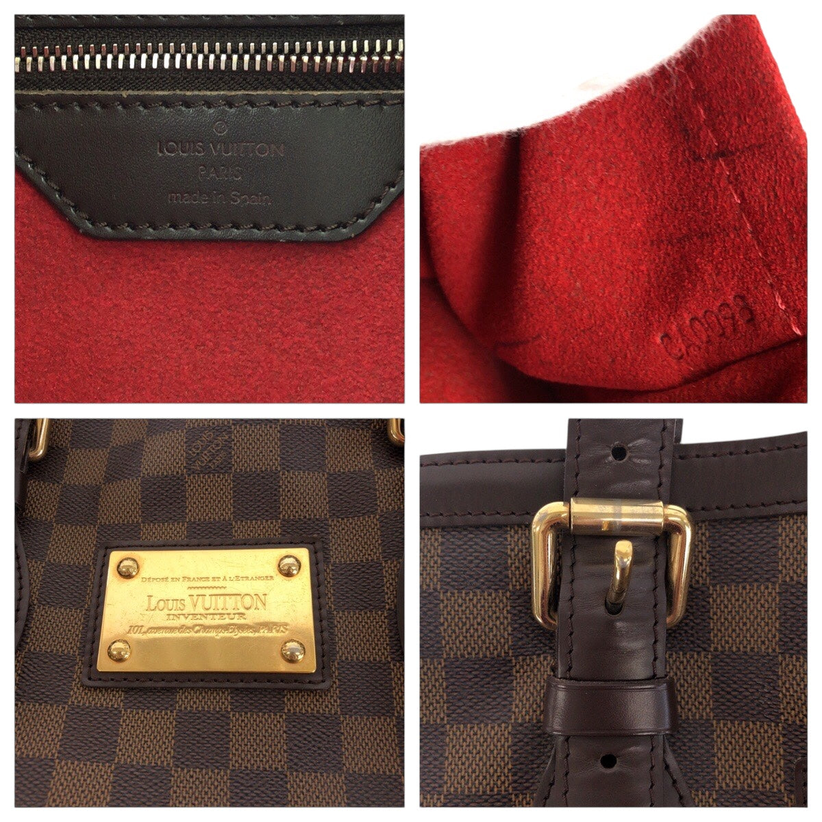 16674
LOUIS VUITTON ルイヴィトン ダミエ ハムステッド MM ブラウン ゴールド金具 PVC / レザー N51204 トートバッグ ショルダーバッグ  レディース ABP67