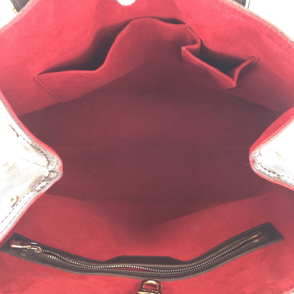 16674
LOUIS VUITTON ルイヴィトン ダミエ ハムステッド MM ブラウン ゴールド金具 PVC / レザー N51204 トートバッグ ショルダーバッグ  レディース ABP67