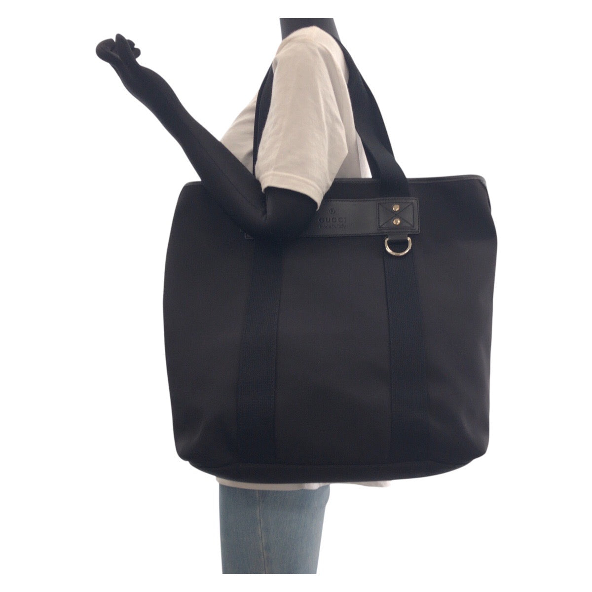 16675
GUCCI グッチ シェリーライン パラナ ブラック 黒 シルバー金具 キャンバス / レザー 268175 トートバッグ ショルダーバッグ 男女兼用  レディース A67