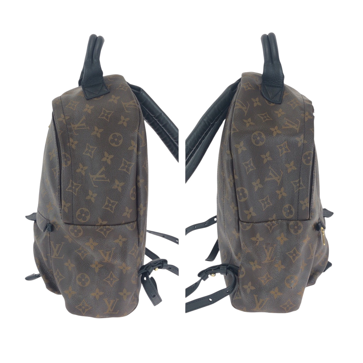 16677
LOUIS VUITTON ルイヴィトン モノグラム マカサー パームスプリングス バックパックMM ブラウン ゴールド金具 PVC M41561 リュックサック バックパック レディース B75