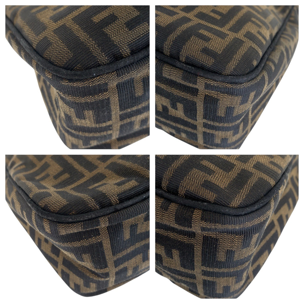 16678
FENDI フェンディ ズッカ ブラウン ゴールド金具 キャンバス / レザー ショルダーバッグ  レディース