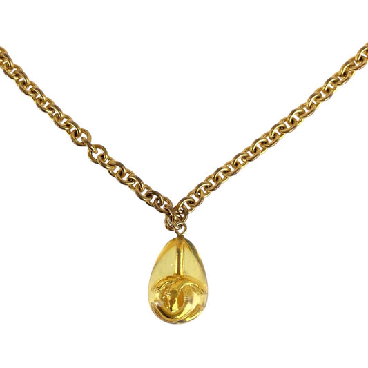 16680
CHANEL シャネル ヴィンテージ ティアドロップ ゴールド メタル / 合成樹脂 ネックレス  レディース ABP73