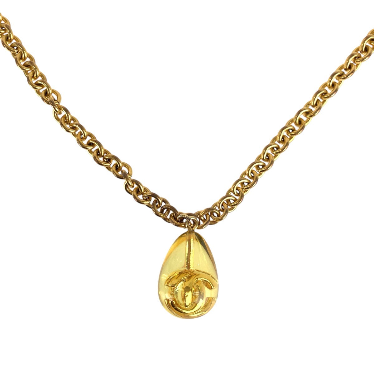16680
CHANEL シャネル ヴィンテージ ティアドロップ ゴールド メタル / 合成樹脂 ネックレス  レディース ABP73