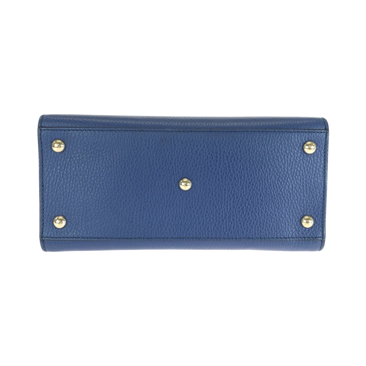 16682
GUCCI グッチ ソーホー ロゴ ブルー ゴールド金具 レザー 607722 ハンドバッグ トートバッグ  レディース A70