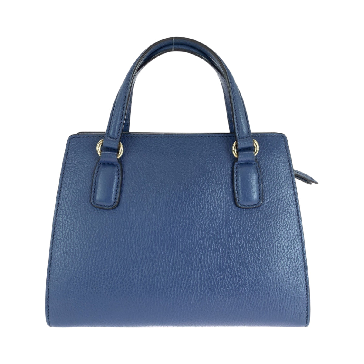 16682
GUCCI グッチ ソーホー ロゴ ブルー ゴールド金具 レザー 607722 ハンドバッグ トートバッグ  レディース A70