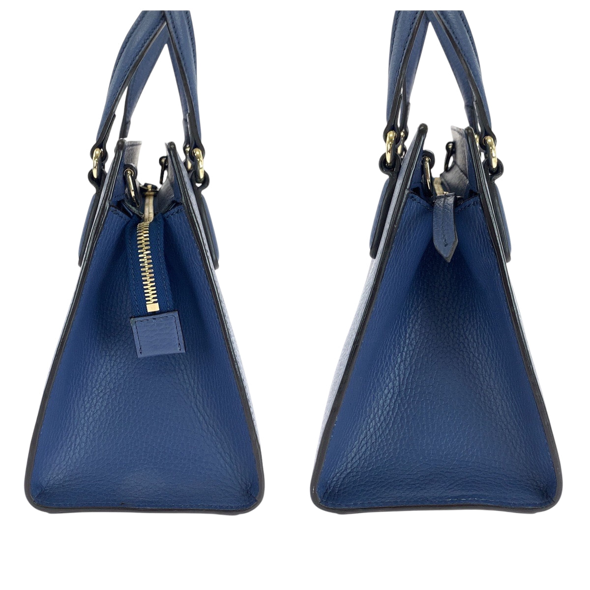 16682
GUCCI グッチ ソーホー ロゴ ブルー ゴールド金具 レザー 607722 ハンドバッグ トートバッグ  レディース A70
