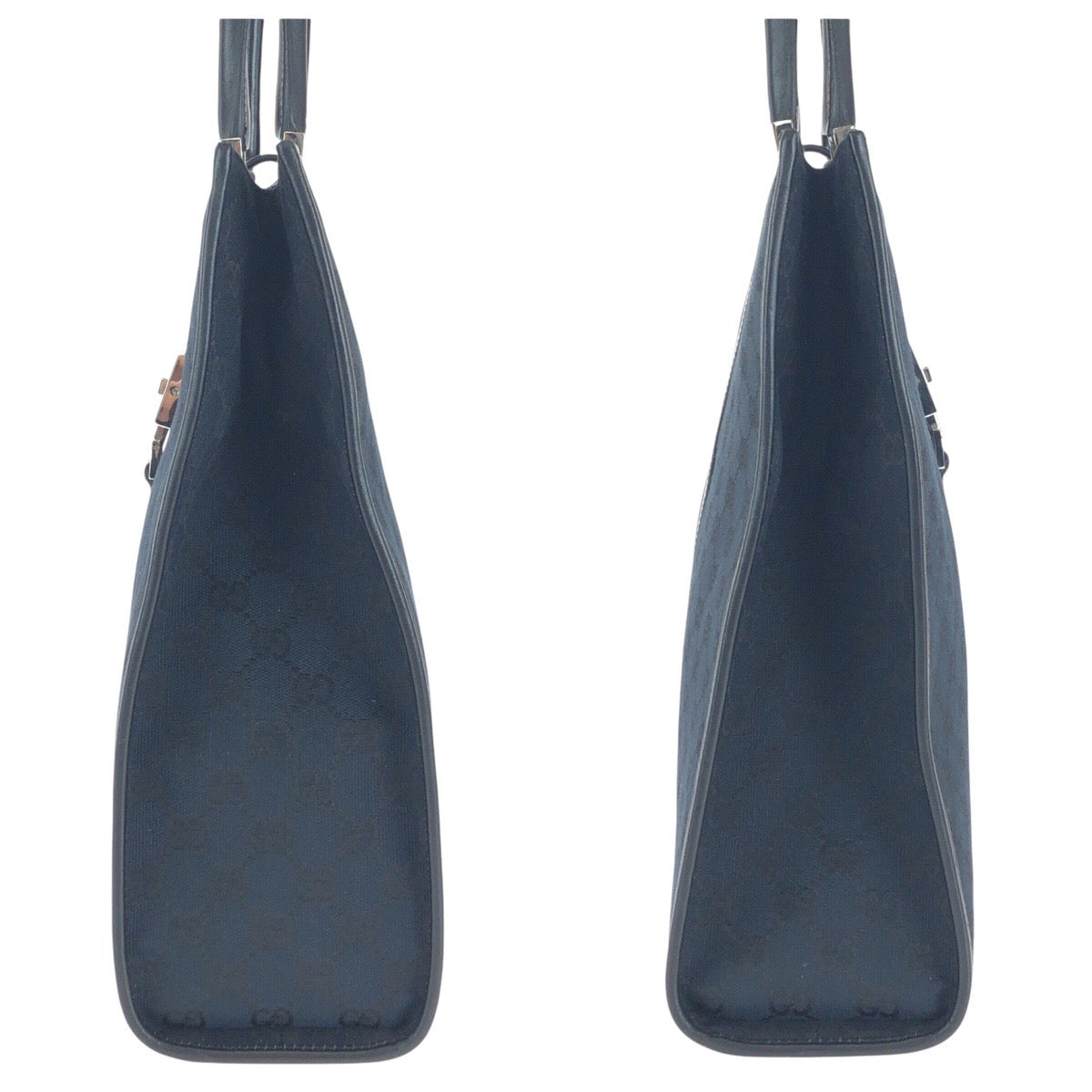 21432
GUCCI グッチ ジャッキー ブラック 黒 シルバー金具 GGキャンバス / レザー 002 1064 トートバッグ ショルダーバッグ レディース A50