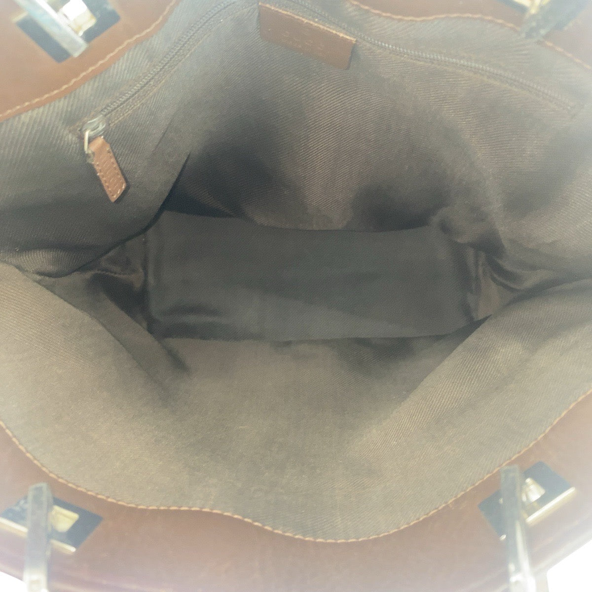 16686
GUCCI グッチ ベージュ ブラウン ゴールド金具 GGキャンバス / レザー 31243 トートバッグ ショルダーバッグ  レディース AB25