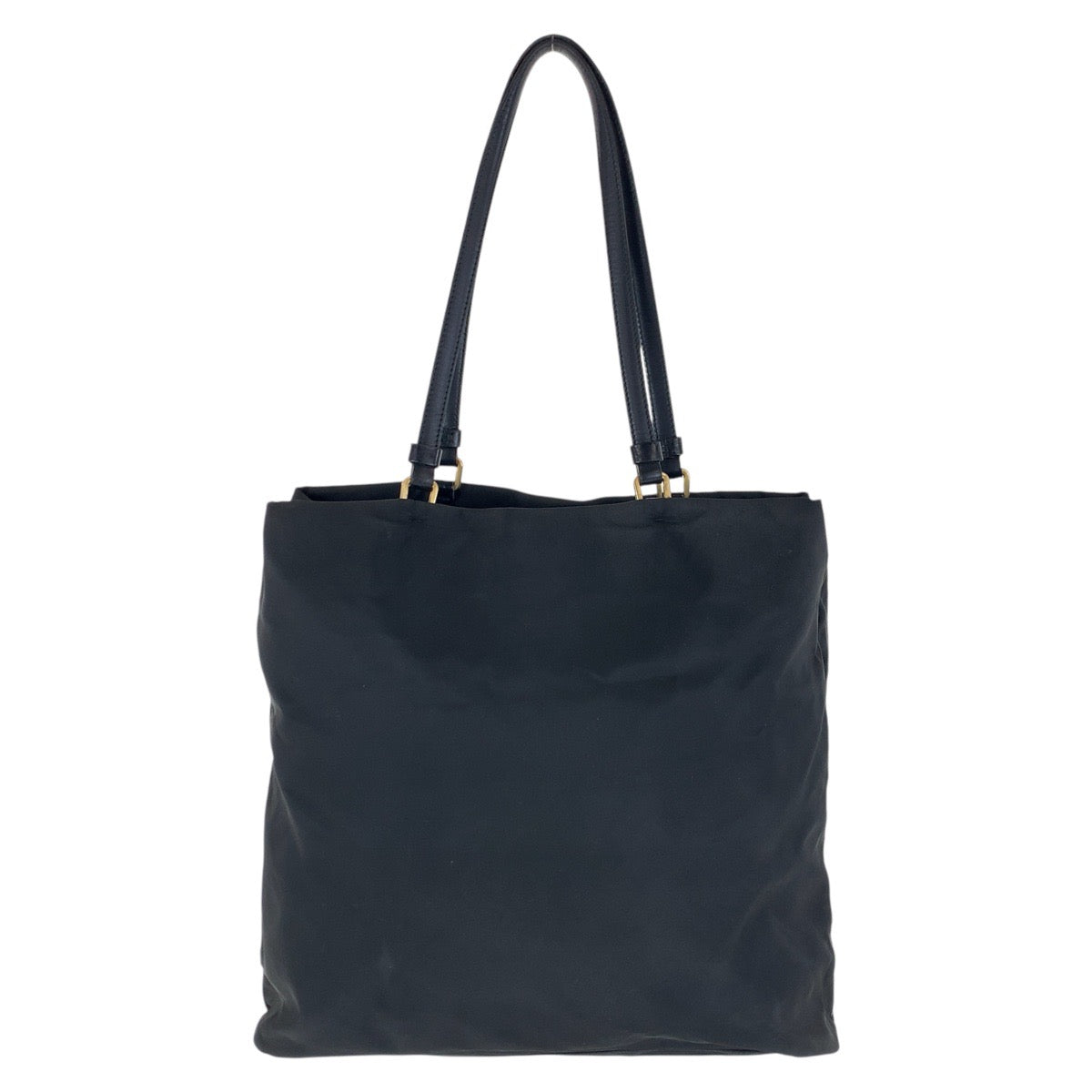 16690
PRADA プラダ テスート 三角ロゴプレート ブラック 黒 ゴールド金具 ナイロン / レザー トートバッグ ショルダーバッグ   レディース AB30