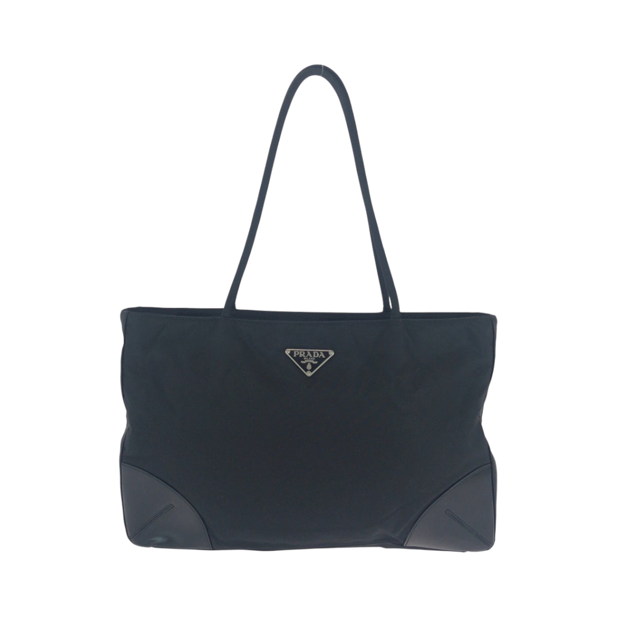16691
PRADA プラダ テスート 三角ロゴプレート ブラック 黒 シルバー金具 ナイロン BN0686 トートバッグ ショルダーバッグ  レディース ABP30