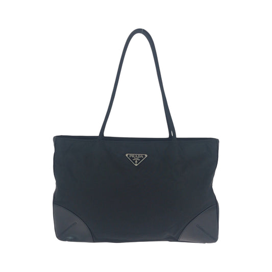16691
PRADA プラダ テスート 三角ロゴプレート ブラック 黒 シルバー金具 ナイロン BN0686 トートバッグ ショルダーバッグ  レディース ABP30