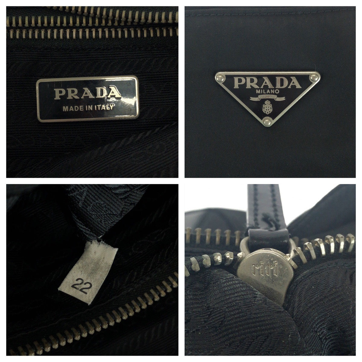 16691
PRADA プラダ テスート 三角ロゴプレート ブラック 黒 シルバー金具 ナイロン BN0686 トートバッグ ショルダーバッグ  レディース ABP30