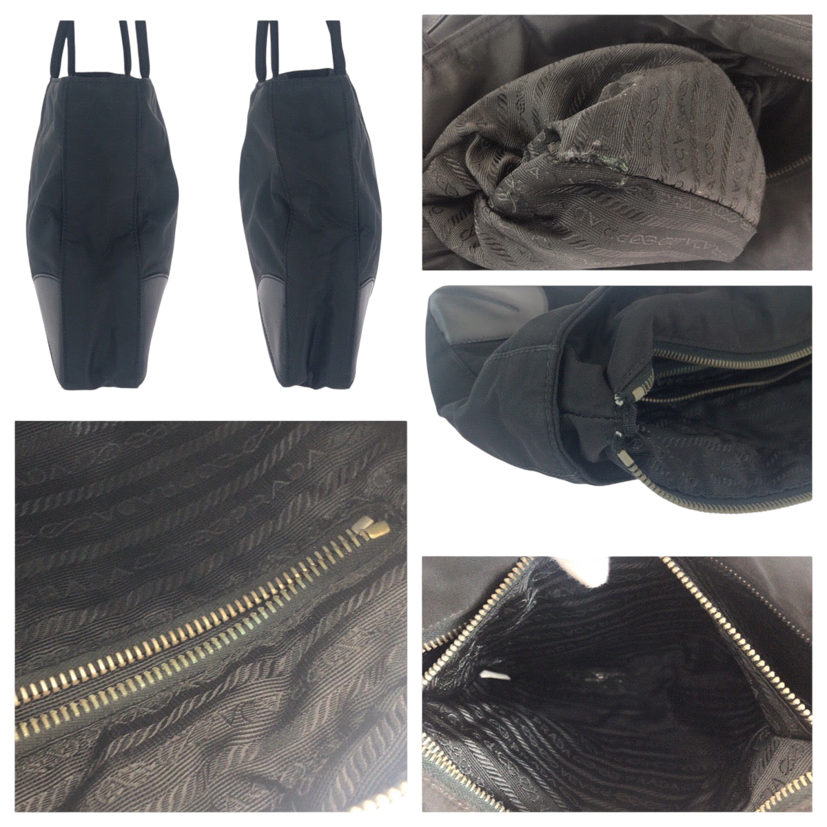 16691
PRADA プラダ テスート 三角ロゴプレート ブラック 黒 シルバー金具 ナイロン BN0686 トートバッグ ショルダーバッグ  レディース ABP30