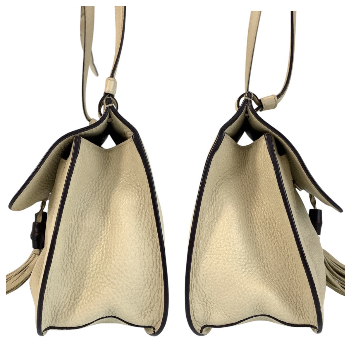 16692
GUCCI グッチ バンブー デイリーフラップ アイボリー シルバー金具 レザー 370826 ショルダーバッグ メッセンジャーバッグ  レディース ABP50