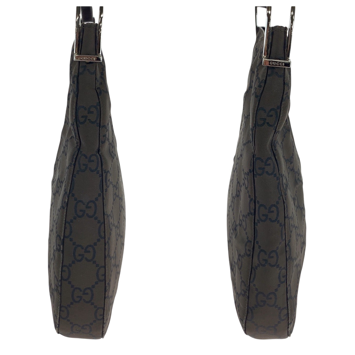 16693
GUCCI グッチ GG柄 ダークブラウン シルバー金具 ナイロン 001 3166 ショルダーバッグ レディース AB25