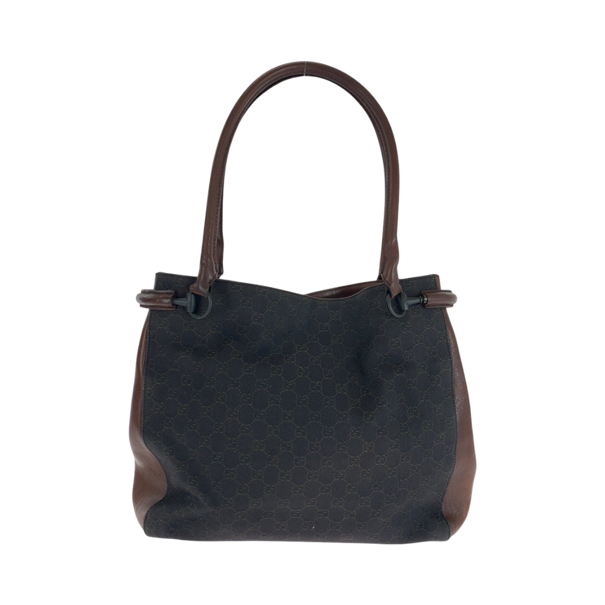 16695
GUCCI グッチ ブラウン ブラック金具 GGキャンバス 101346 トートバッグ ショルダーバッグ  レディース AB25