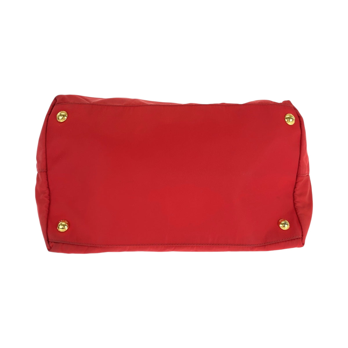 16687
PRADA プラダ テスート 三角ロゴプレート レッド ゴールド金具 ナイロン BN2106 トートバッグ ハンドバッグ レディース ABP44