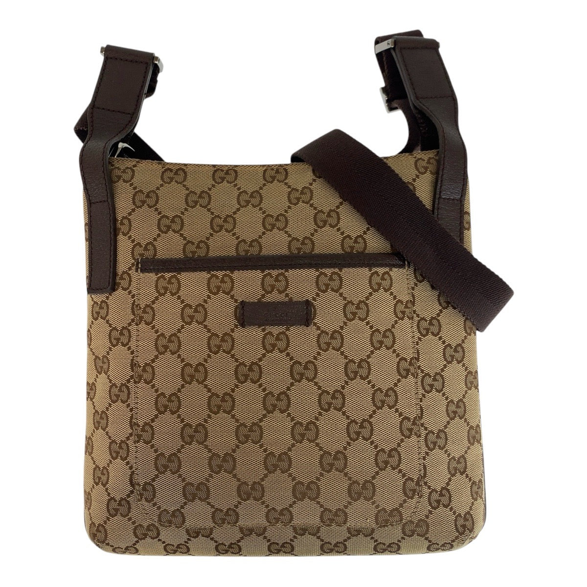 16697
GUCCI グッチ ベージュ ブラウン GGキャンバス / レザー 122793 ショルダーバッグ ポシェット  レディース