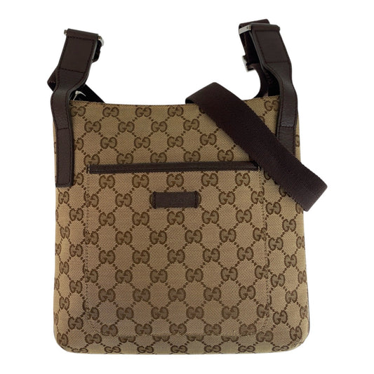16697
GUCCI グッチ ベージュ ブラウン GGキャンバス / レザー 122793 ショルダーバッグ ポシェット  レディース