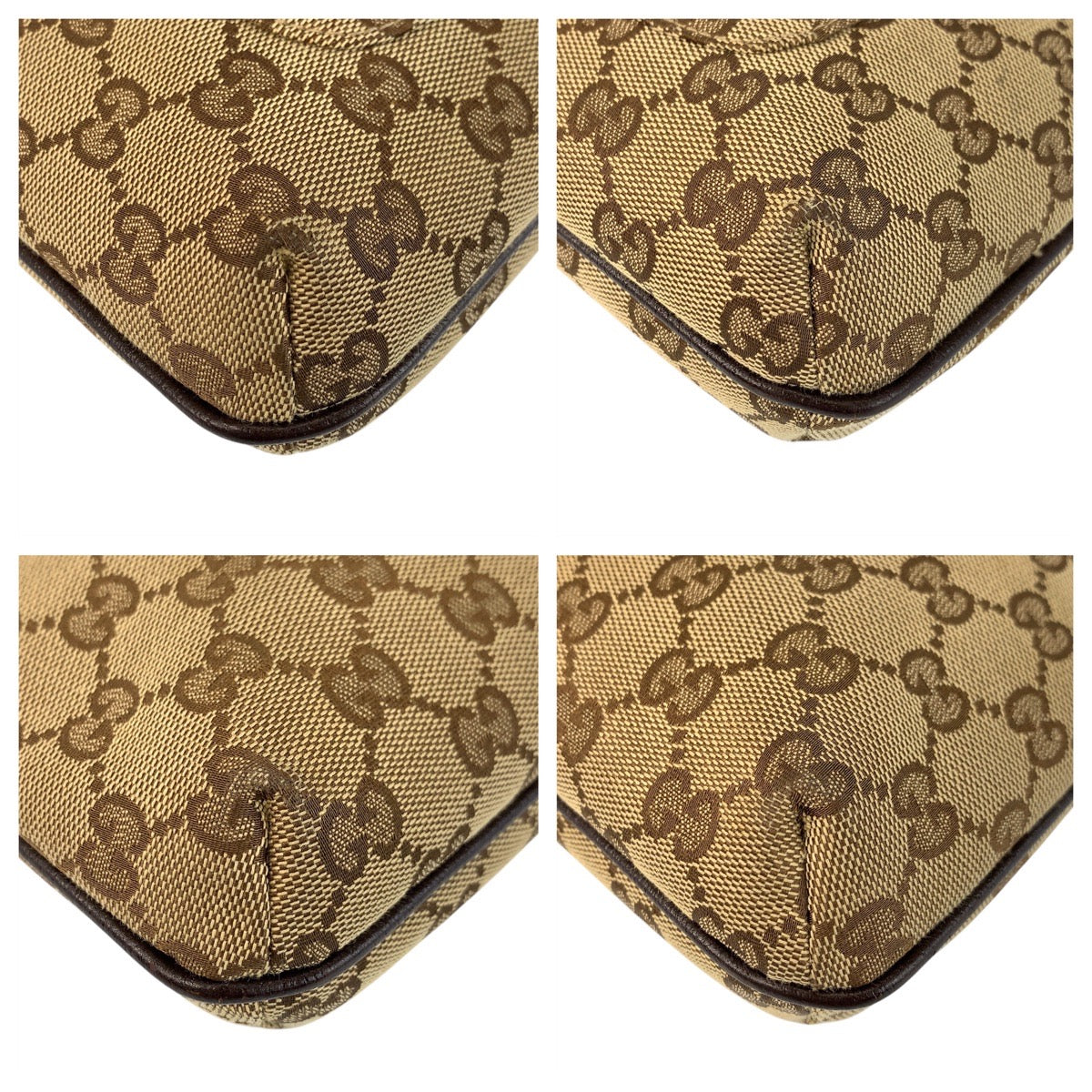 16697
GUCCI グッチ ベージュ ブラウン GGキャンバス / レザー 122793 ショルダーバッグ ポシェット  レディース