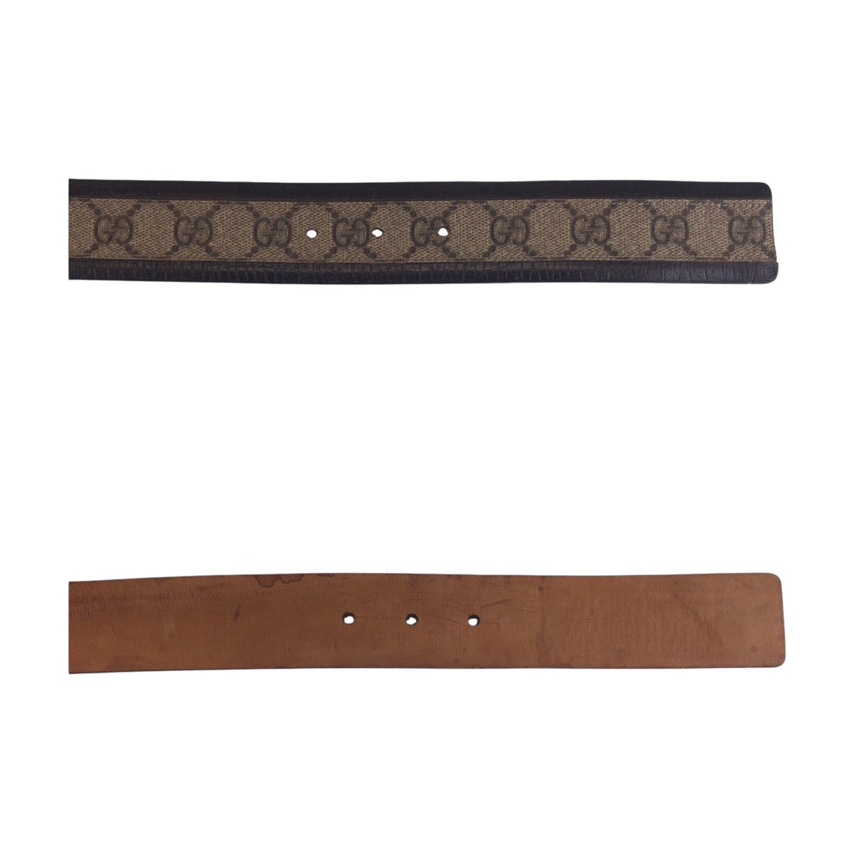 16699
GUCCI グッチ インターロッキング 80cm/32インチ ブラウン シルバー金具 GGスプリームキャンバス / レザー 142930 ベルト 男女兼用  メンズ ABP26