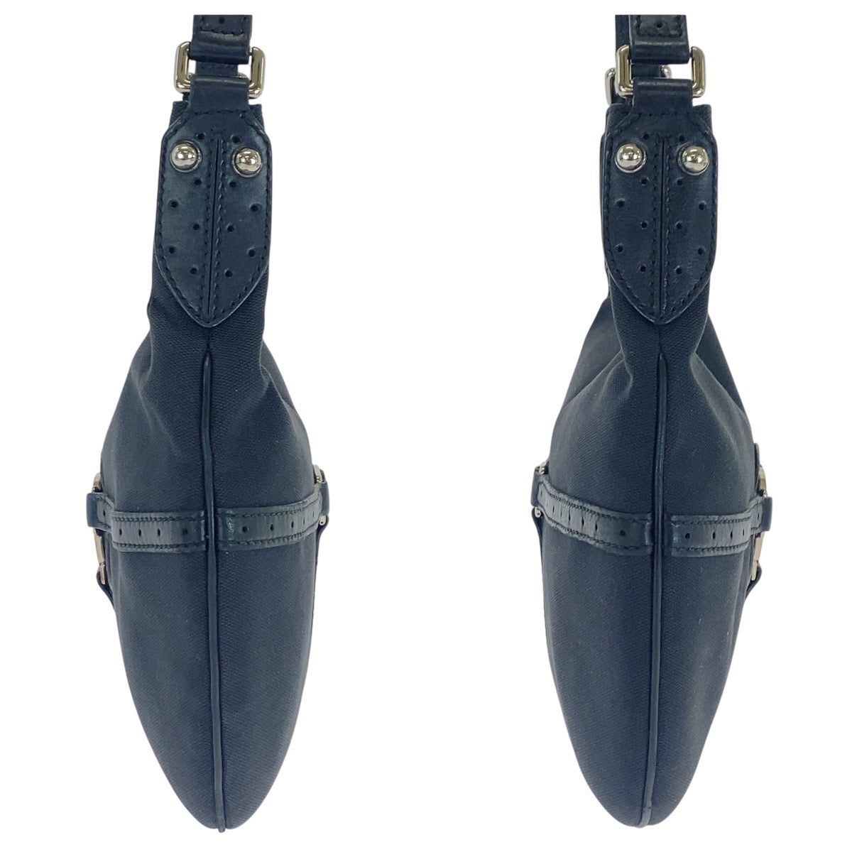 16700
GUCCI グッチ インターロッキング ブラック 黒 シルバー金具 キャンバス / レザー 114869 ショルダーバッグ ホーボー  レディース AB34