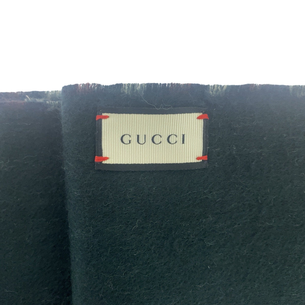 16705
GUCCI グッチ ブラウン グリーン マルチカラー ウール 429736 マフラー  メンズ ABP21