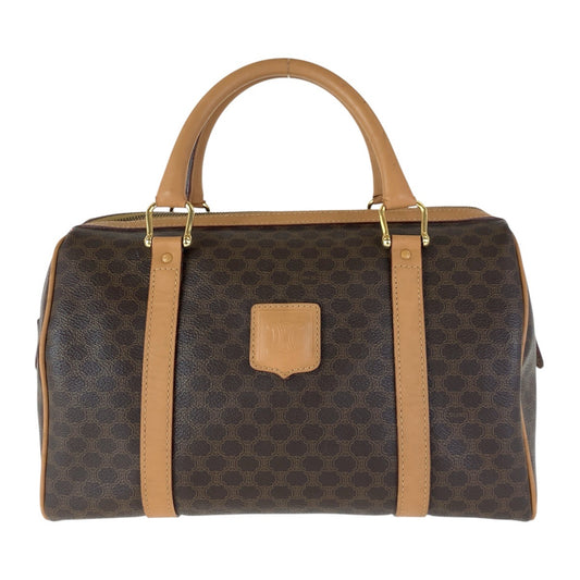 16708
CELINE セリーヌ マカダム ブラウン ゴールド金具 PVC / レザー M14 ハンドバッグ ボストンバッグ  レディース ABP40