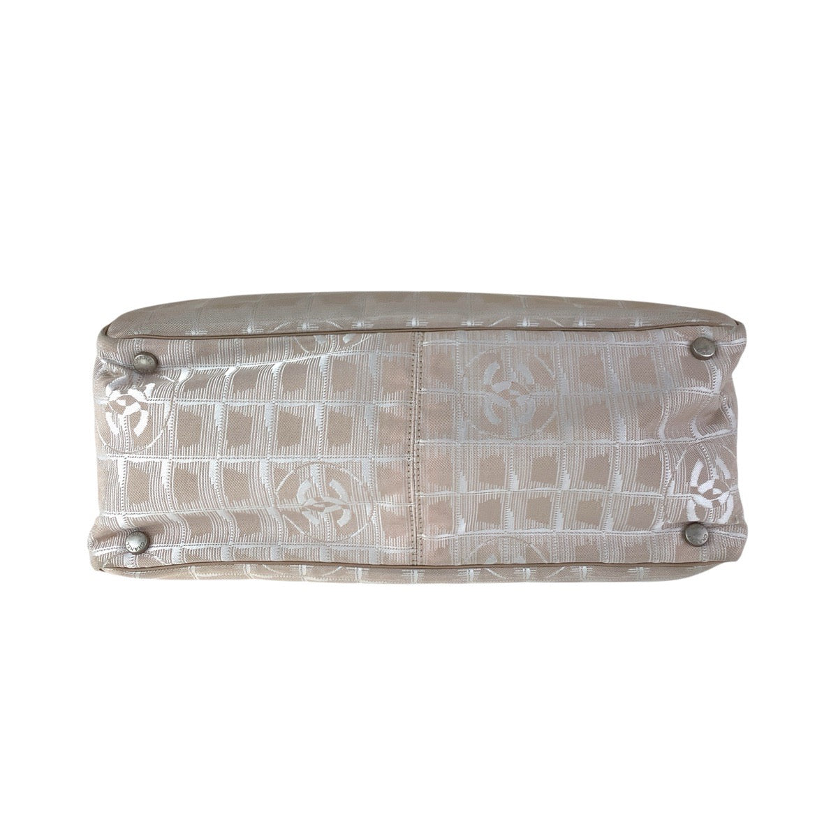 16710
CHANEL シャネル ニュートラベルライン ベージュ シルバー金具 キャンバス / レザー トートバッグ ショルダーバッグ  レディース