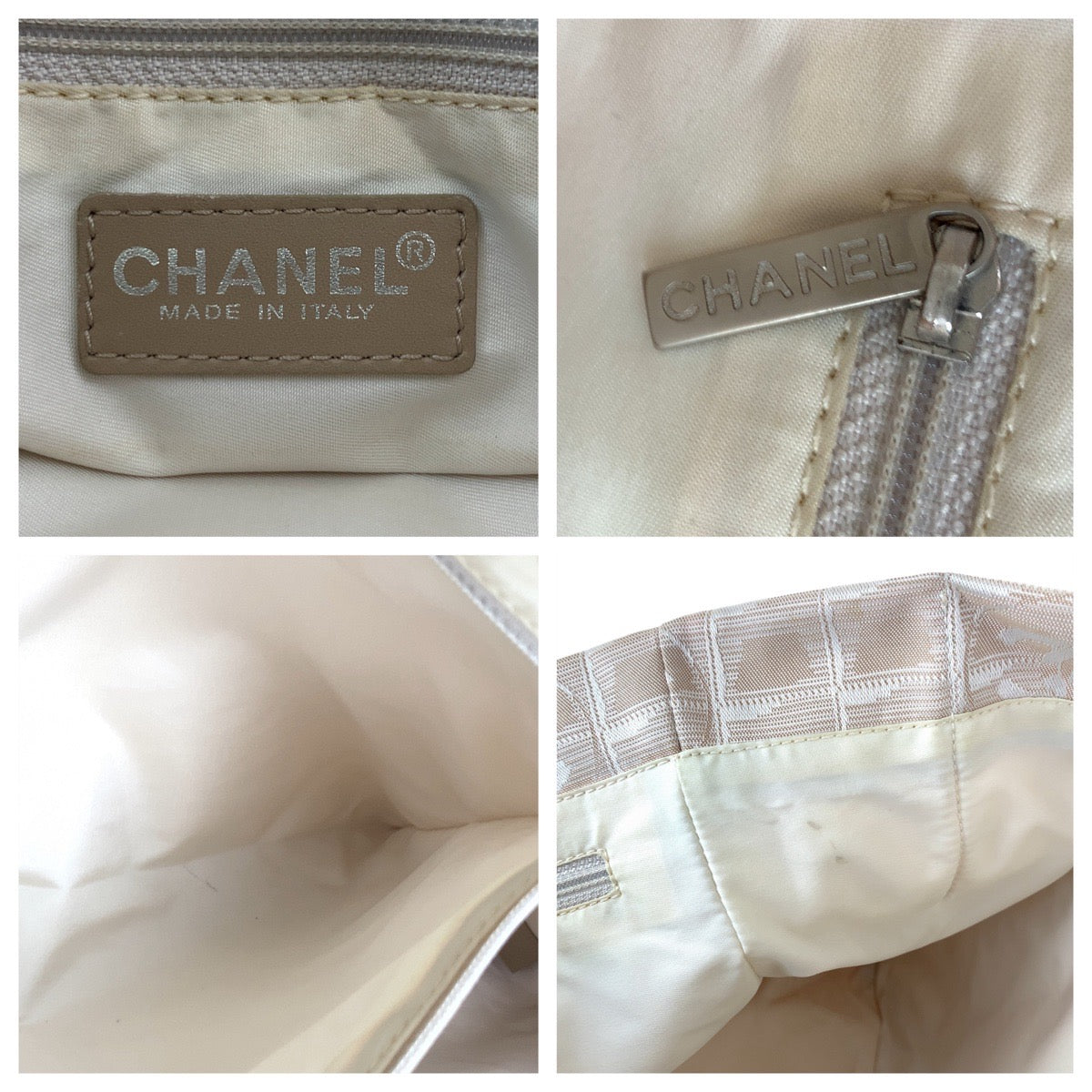 16710
CHANEL シャネル ニュートラベルライン ベージュ シルバー金具 キャンバス / レザー トートバッグ ショルダーバッグ  レディース