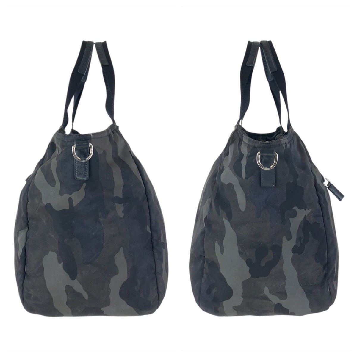 16716
PRADA プラダ テスート カモフラ 三角ロゴプレート カーキ シルバー金具 ナイロン トートバッグ ショルダーバッグ 2way  メンズ ABP54