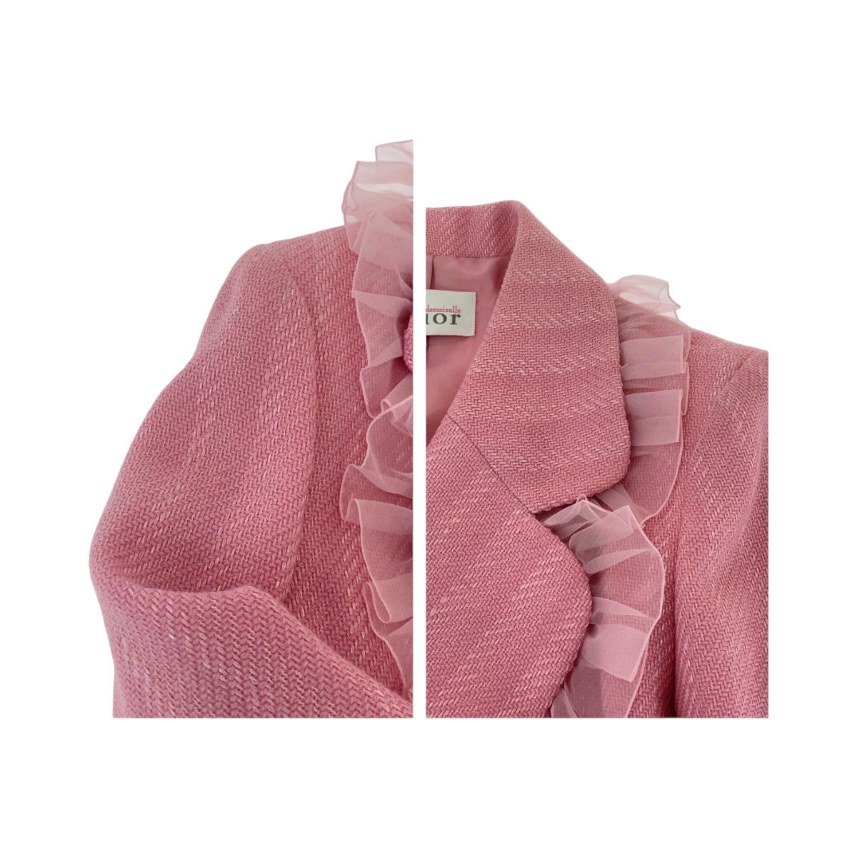 16720
Dior ディオール ヴィンテージ フリル ピンク ウール フリル ジャケット レディース A66