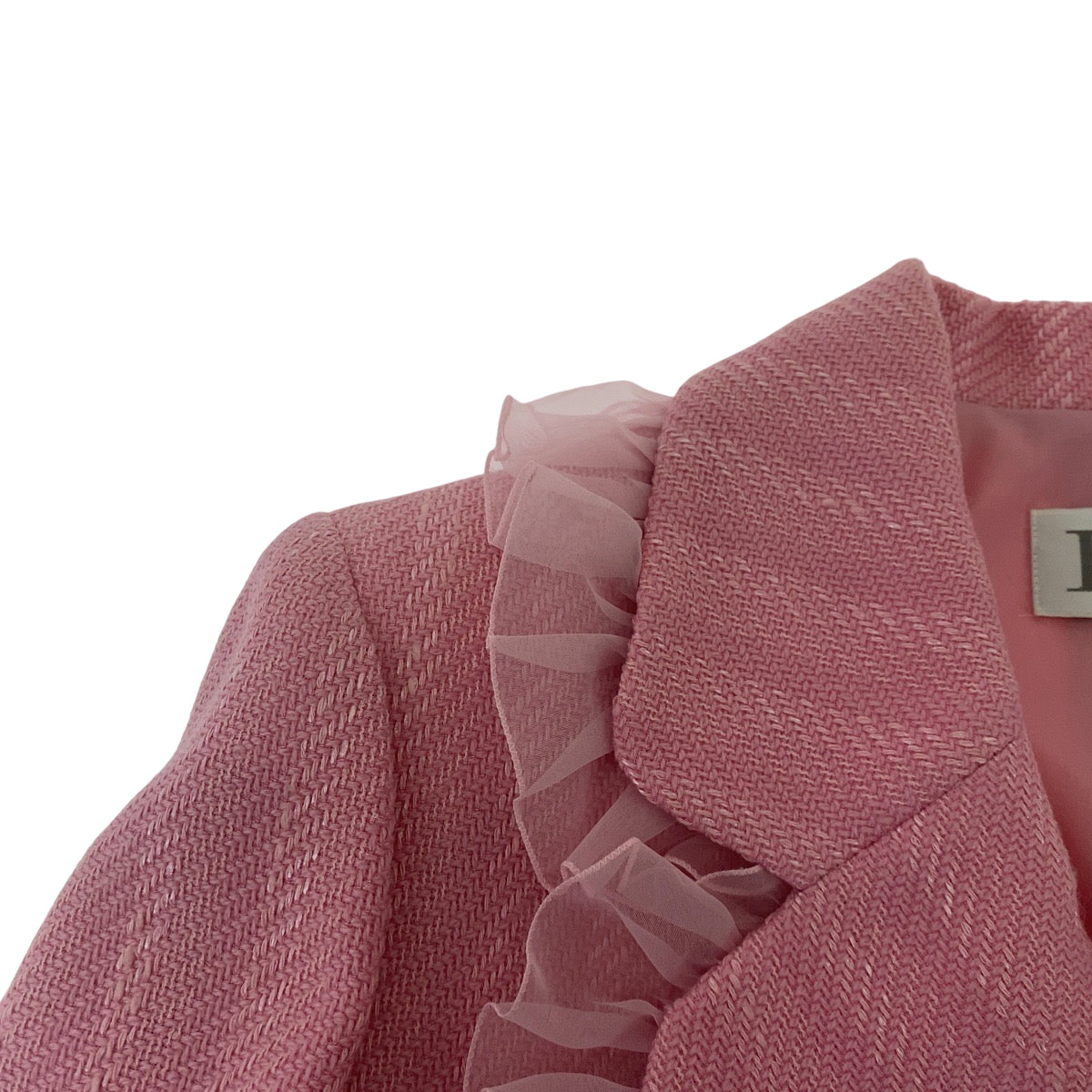 16720
Dior ディオール ヴィンテージ フリル ピンク ウール フリル ジャケット レディース A66