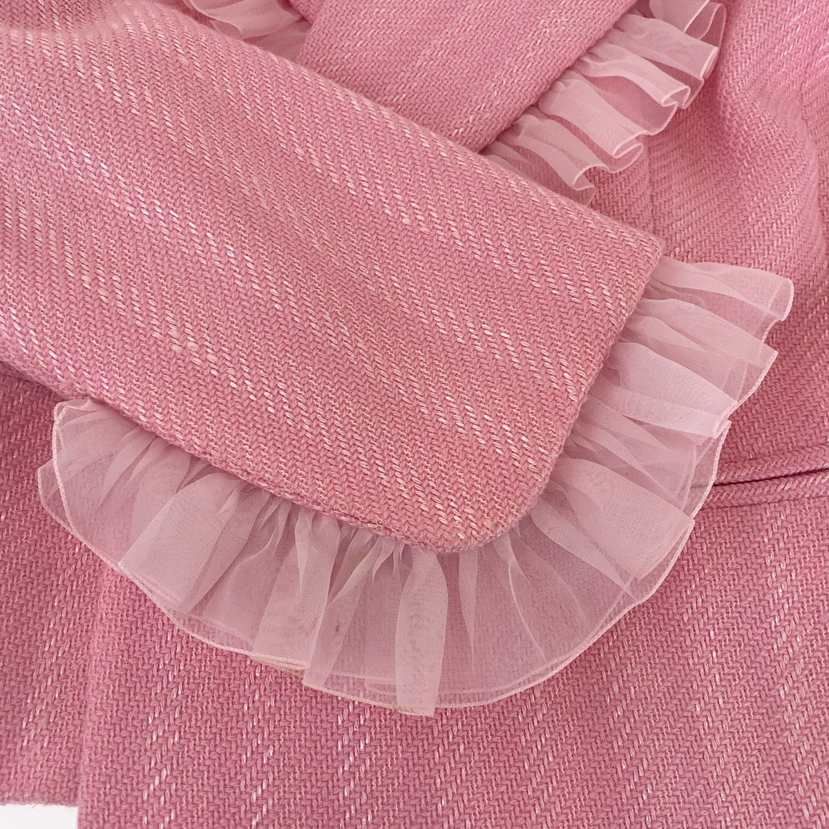 16720
Dior ディオール ヴィンテージ フリル ピンク ウール フリル ジャケット レディース A66