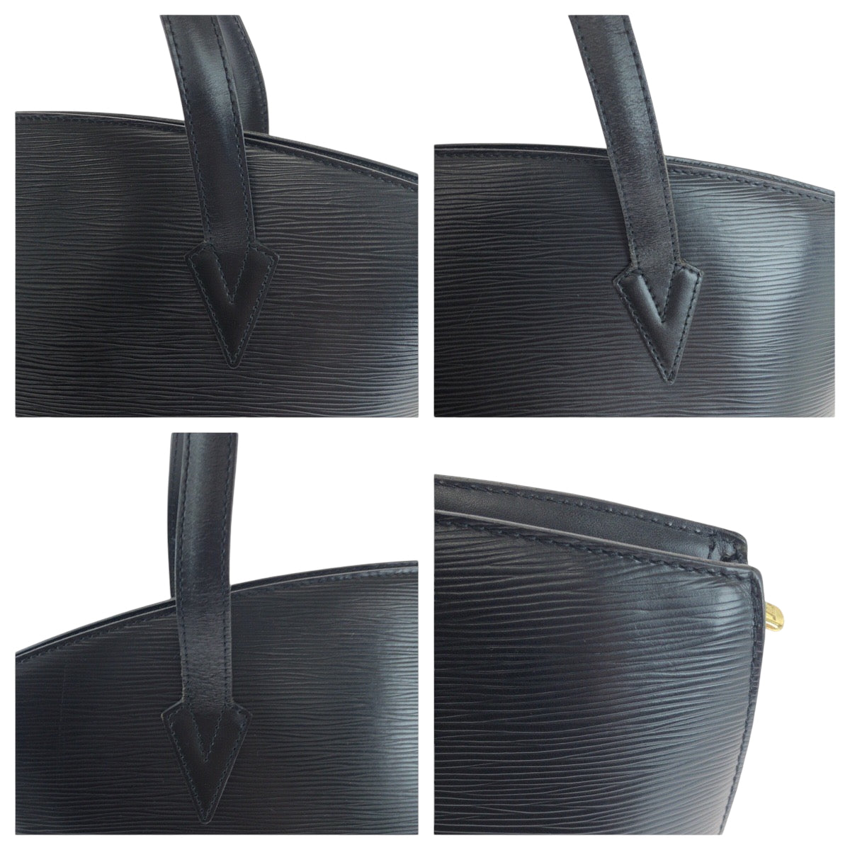 16723
LOUIS VUITTON ルイヴィトン エピ サンジャック ノワール ブラック 黒 ゴールド金具 エピレザー M52262 ショルダーバッグ トートバッグ  レディース ABP48