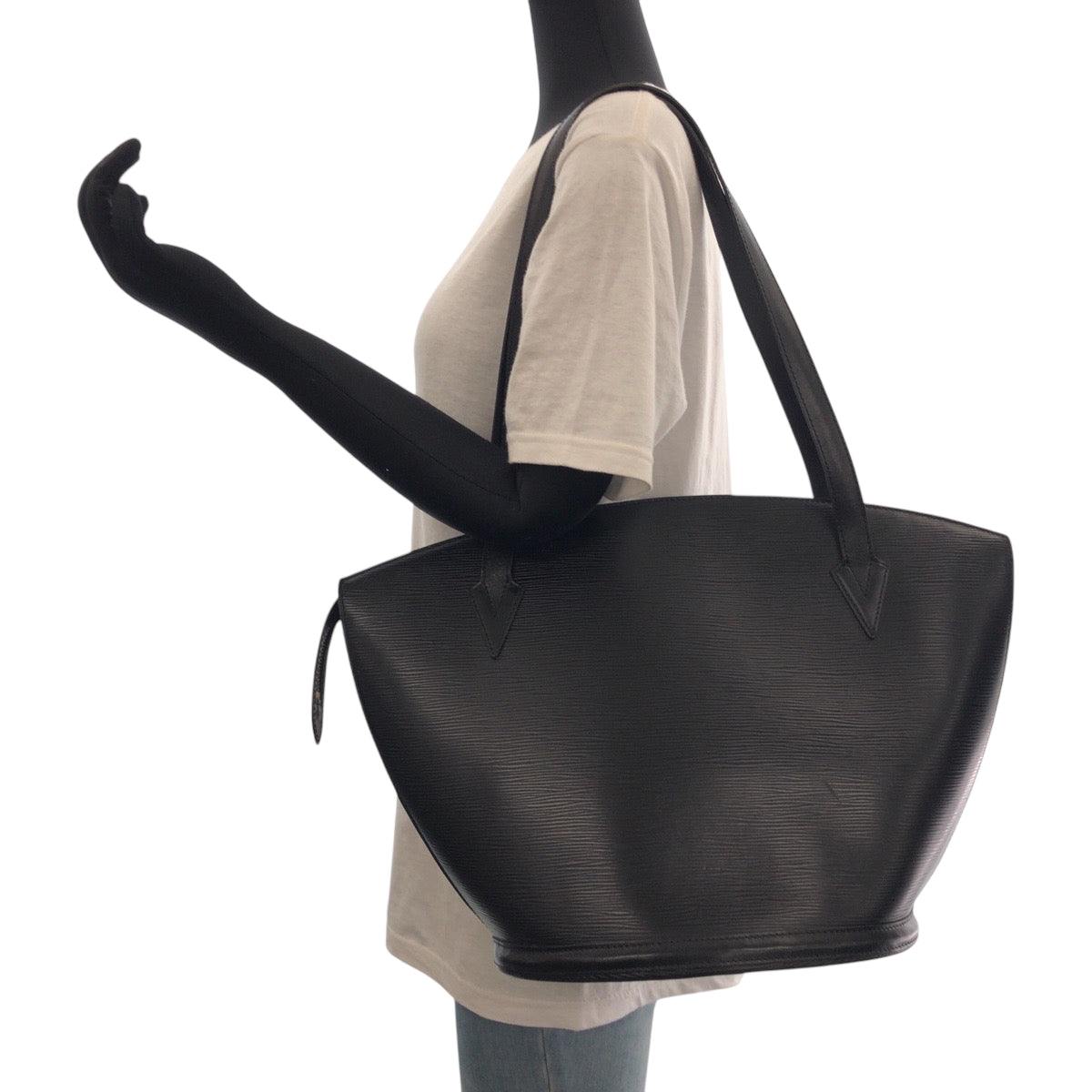 16723
LOUIS VUITTON ルイヴィトン エピ サンジャック ノワール ブラック 黒 ゴールド金具 エピレザー M52262 ショルダーバッグ トートバッグ  レディース ABP48