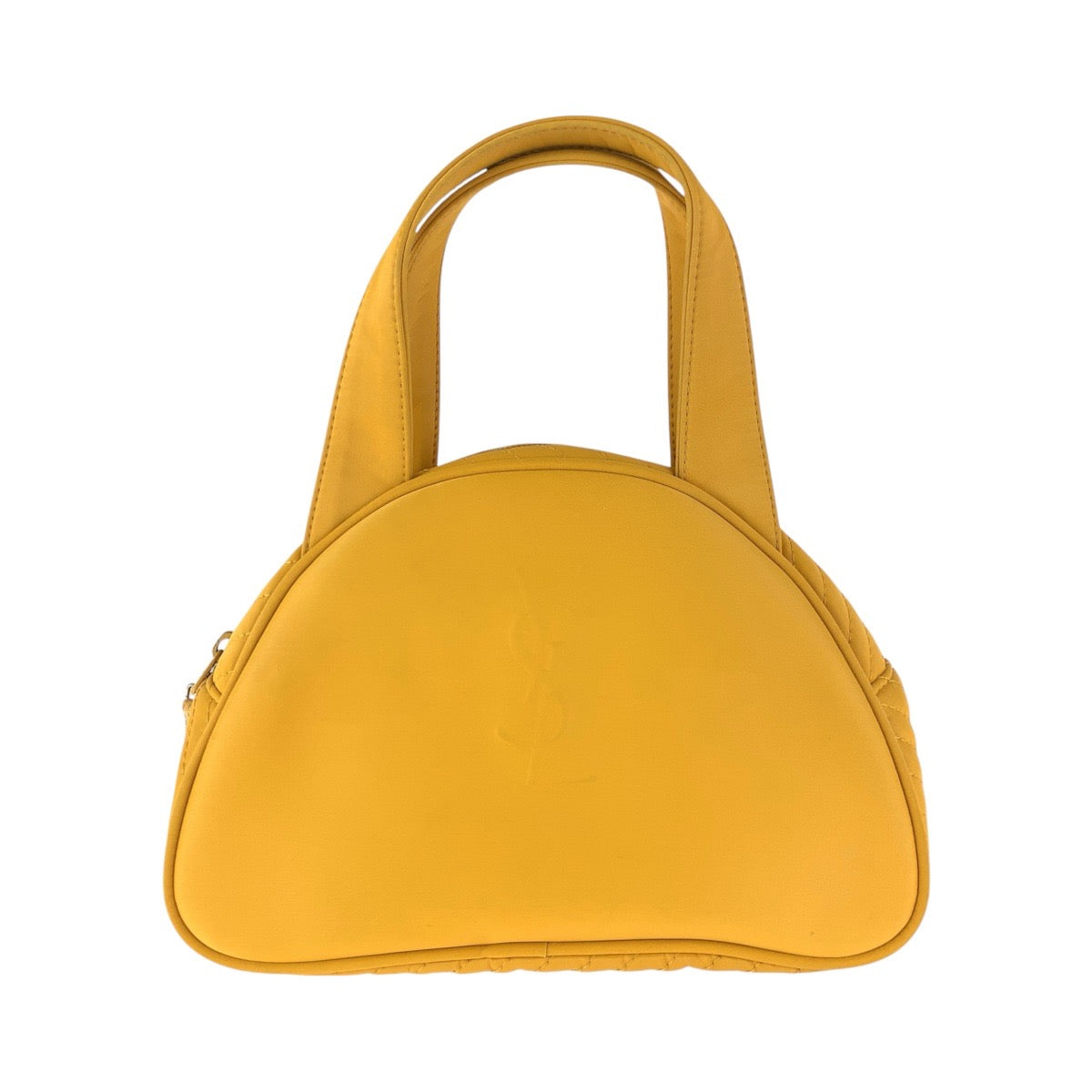 16724
YVES SAINT LAURENT イヴ サンローラン ヴィンテージ YSL イエロー ナイロン ハンドバッグ  レディース ABP16