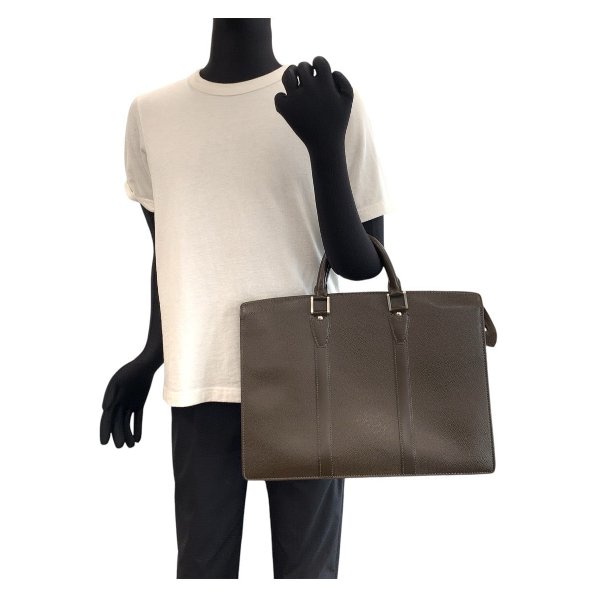 16727
LOUIS VUITTON ルイヴィトン タイガ ポルトドキュマン ロザン グリズリ ブラウン シルバー金具 レザー M30052 ビジネスバッグ ブリーフケース  メンズ AB42