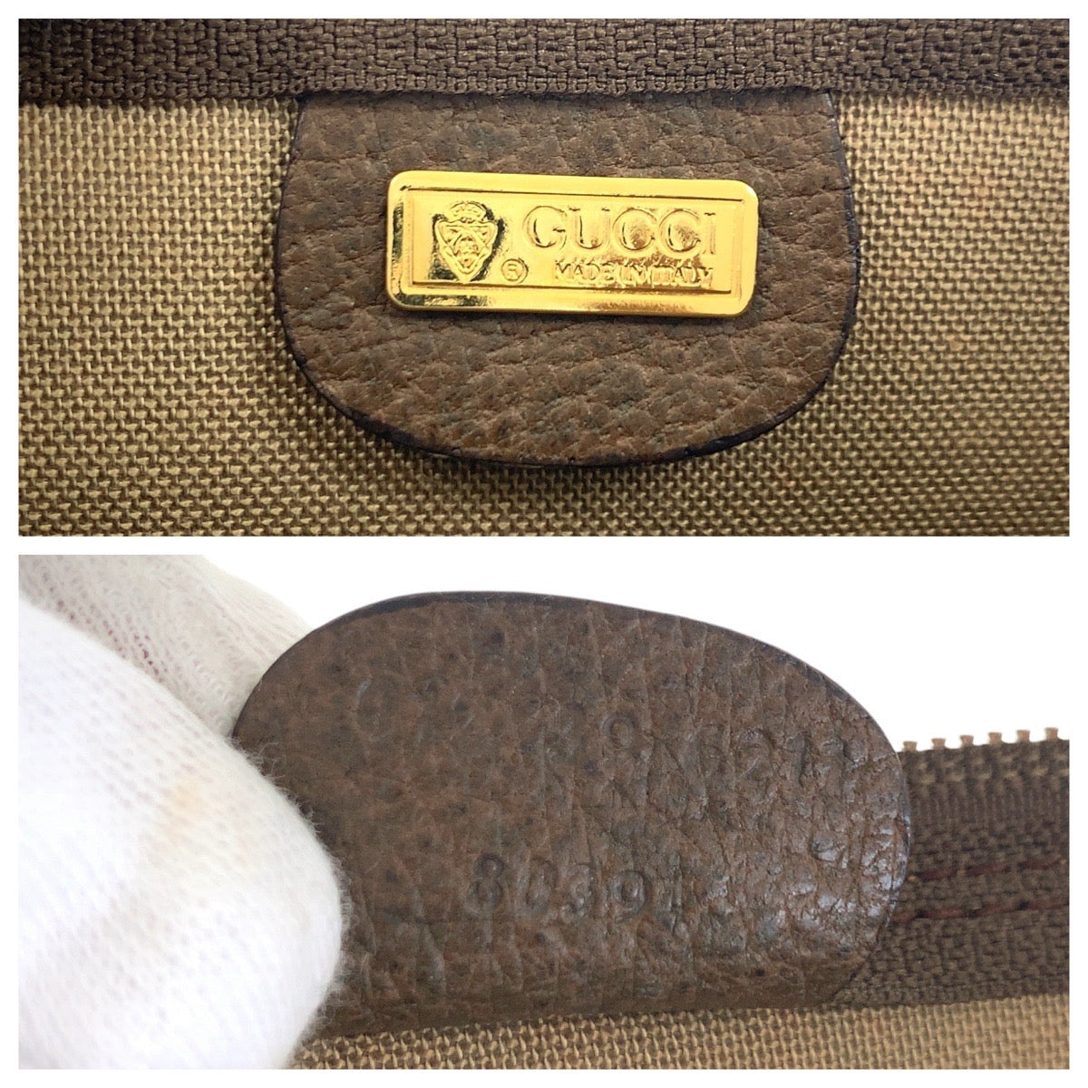 16729
GUCCI グッチ ヴィンテージ シェリーライン オールドグッチ ベージュ ブラウン ゴールド金具 GGスプリームキャンバス / レザー 012 39 621 トートバッグ ボストンバッグ  レディース ABP54