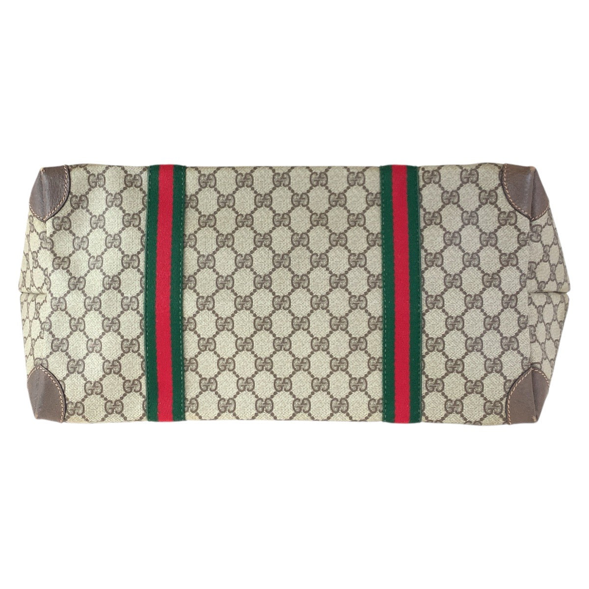 16729
GUCCI グッチ ヴィンテージ シェリーライン オールドグッチ ベージュ ブラウン ゴールド金具 GGスプリームキャンバス / レザー 012 39 621 トートバッグ ボストンバッグ  レディース ABP54