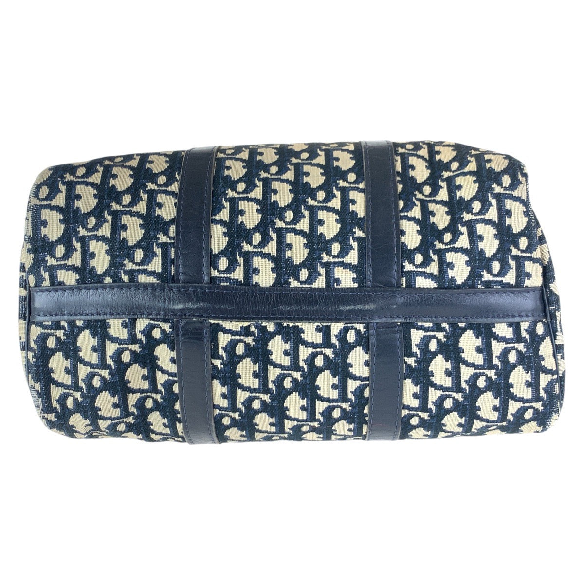 16737
Christian Dior クリスチャンディオール ヴィンテージ トロッター ネイビー シルバー金具 キャンバス / レザー ハンドバッグ ボストンバッグ  レディース