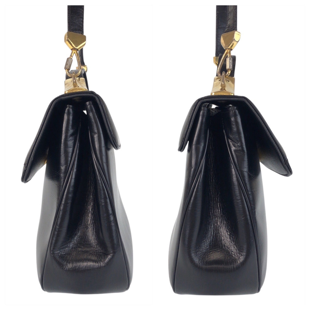 16738
Christian Dior クリスチャンディオール ヴィンテージ トロッター ブラック 黒 ゴールド金具 レザー 2way ショルダーバッグ ハンドバッグ  レディース AB46