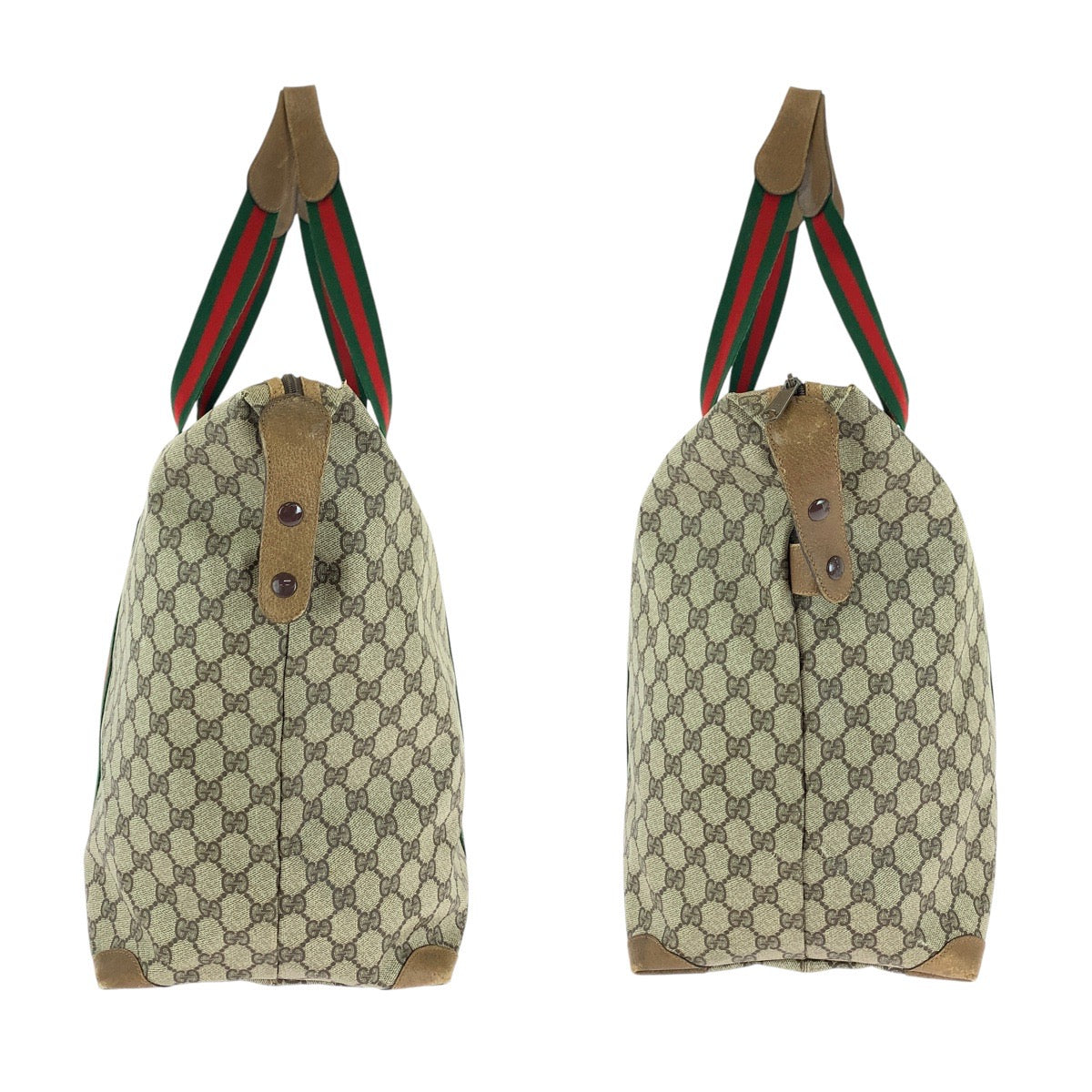 16741
GUCCI グッチ ヴィンテージ オールドグッチ シェリーライン インターロッキング GGスプリームキャンバス / レザー 89 19 012 ボストンバッグ トートバッグ メンズ AB48