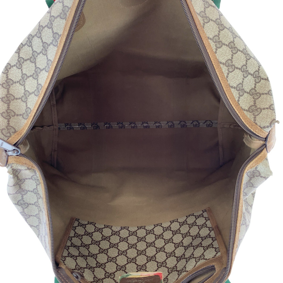 16741
GUCCI グッチ ヴィンテージ オールドグッチ シェリーライン インターロッキング GGスプリームキャンバス / レザー 89 19 012 ボストンバッグ トートバッグ メンズ AB48