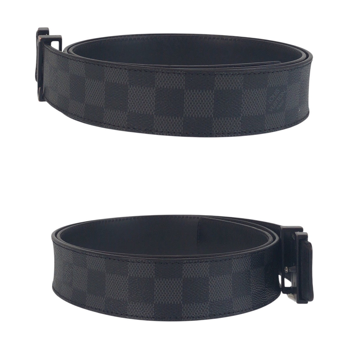 16745
LOUIS VUITTON ルイヴィトン ダミエ グラフィット サンチュール LVイニシアル 110cm/44インチ ブラック 黒  PVC / レザー M9808 ベルト  メンズ